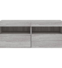 TV-Wandschrank mit LED-Leuchten Grau Sonoma 100x30x40 cm