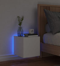 TV-Wandschrank mit LED-Leuchten Weiß 30,5x35x30 cm