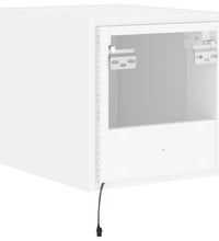 TV-Wandschrank mit LED-Leuchten Weiß 30,5x35x30 cm