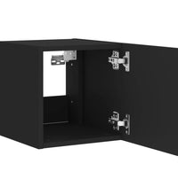 TV-Wandschrank mit LED-Leuchten Schwarz 30,5x35x30 cm
