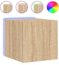 TV-Wandschrank mit LED-Leuchten Sonoma-Eiche 30,5x35x30 cm