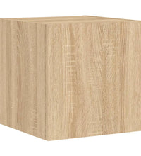 TV-Wandschrank mit LED-Leuchten Sonoma-Eiche 30,5x35x30 cm