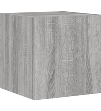 TV-Wandschrank mit LED-Leuchten Grau Sonoma 30,5x35x30 cm