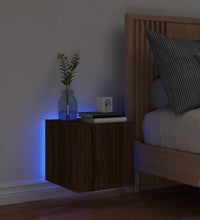 TV-Wandschrank mit LED-Leuchten Braun Eichen-Optik 30,5x35x30cm