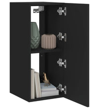 TV-Wandschrank mit LED-Leuchten Schwarz 30,5x35x70 cm