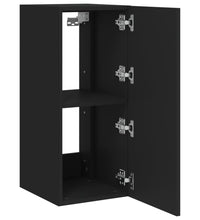 TV-Wandschrank mit LED-Leuchten Schwarz 30,5x35x70 cm