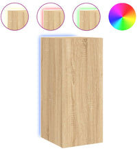 TV-Wandschrank mit LED-Leuchten Sonoma-Eiche 30,5x35x70 cm