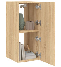 TV-Wandschrank mit LED-Leuchten Sonoma-Eiche 30,5x35x70 cm