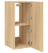 TV-Wandschrank mit LED-Leuchten Sonoma-Eiche 30,5x35x70 cm