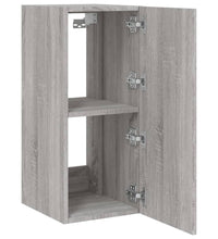 TV-Wandschrank mit LED-Leuchten Grau Sonoma 30,5x35x70 cm