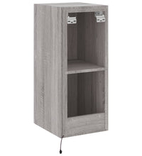 TV-Wandschrank mit LED-Leuchten Grau Sonoma 30,5x35x70 cm