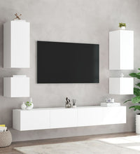 TV-Wandschrank mit LED-Leuchten Weiß 40,5x35x40 cm