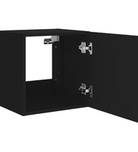 TV-Wandschrank mit LED-Leuchten Schwarz 40,5x35x40 cm