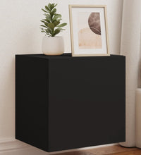 TV-Wandschrank mit LED-Leuchten Schwarz 40,5x35x40 cm