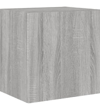 TV-Wandschrank mit LED-Leuchten Grau Sonoma 40,5x35x40 cm