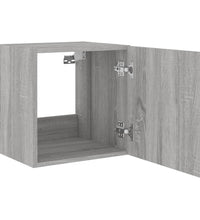 TV-Wandschrank mit LED-Leuchten Grau Sonoma 40,5x35x40 cm