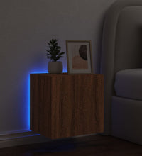 TV-Wandschrank mit LED-Leuchten Braun Eichen-Optik 40,5x35x40cm
