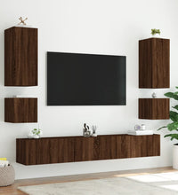 TV-Wandschrank mit LED-Leuchten Braun Eichen-Optik 40,5x35x40cm