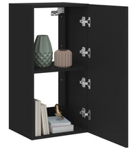 TV-Wandschrank mit LED-Leuchten Schwarz 40,5x35x80 cm