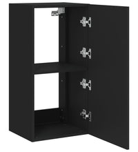 TV-Wandschrank mit LED-Leuchten Schwarz 40,5x35x80 cm