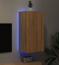 TV-Wandschrank mit LED-Leuchten Sonoma-Eiche 40,5x35x80 cm