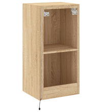 TV-Wandschrank mit LED-Leuchten Sonoma-Eiche 40,5x35x80 cm