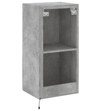 TV-Wandschrank mit LED-Leuchten Betongrau 40,5x35x80 cm