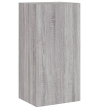 TV-Wandschrank mit LED-Leuchten Grau Sonoma 40,5x35x80 cm