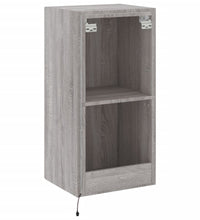 TV-Wandschrank mit LED-Leuchten Grau Sonoma 40,5x35x80 cm