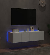 TV-Wandschränke mit LED-Leuchten 2 Stk. Weiß 60x35x31 cm