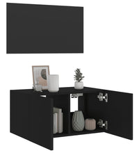 TV-Wandschrank mit LED-Leuchten Schwarz 60x35x31 cm