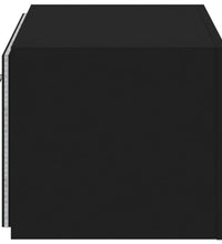 TV-Wandschrank mit LED-Leuchten Schwarz 60x35x31 cm