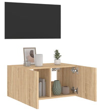 TV-Wandschrank mit LED-Leuchten Sonoma-Eiche 60x35x31 cm