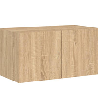 TV-Wandschrank mit LED-Leuchten Sonoma-Eiche 60x35x31 cm