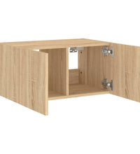 TV-Wandschrank mit LED-Leuchten Sonoma-Eiche 60x35x31 cm