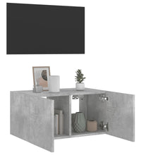 TV-Wandschrank mit LED-Leuchten Betongrau 60x35x31 cm