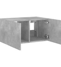 TV-Wandschrank mit LED-Leuchten Betongrau 60x35x31 cm