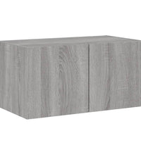 TV-Wandschrank mit LED-Leuchten Grau Sonoma 60x35x31 cm