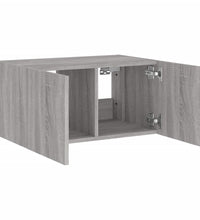 TV-Wandschrank mit LED-Leuchten Grau Sonoma 60x35x31 cm