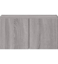 TV-Wandschrank mit LED-Leuchten Grau Sonoma 60x35x31 cm