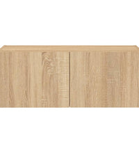 TV-Wandschrank mit LED-Leuchten Sonoma-Eiche 80x35x31 cm