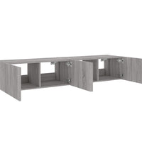 TV-Wandschränke mit LED-Leuchten 2 Stk. Grau Sonoma 80x35x31 cm