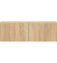 TV-Wandschrank mit LED-Leuchten Sonoma-Eiche 100x35x31 cm