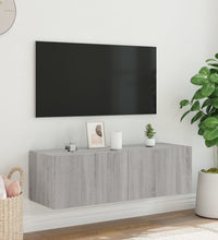 TV-Wandschrank mit LED-Leuchten Grau Sonoma 100x35x31 cm