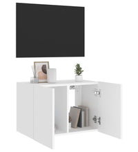 TV-Wandschrank mit LED-Leuchten Weiß 60x35x41 cm