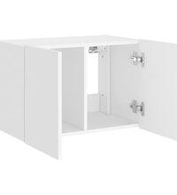 TV-Wandschrank mit LED-Leuchten Weiß 60x35x41 cm