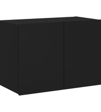 TV-Wandschrank mit LED-Leuchten Schwarz 60x35x41 cm