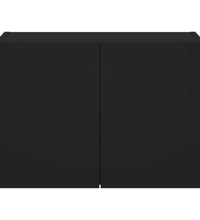 TV-Wandschrank mit LED-Leuchten Schwarz 60x35x41 cm