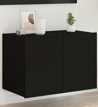 TV-Wandschrank mit LED-Leuchten Schwarz 60x35x41 cm