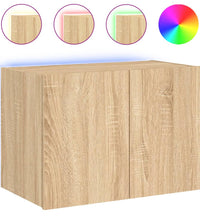 TV-Wandschrank mit LED-Leuchten Sonoma-Eiche 60x35x41 cm